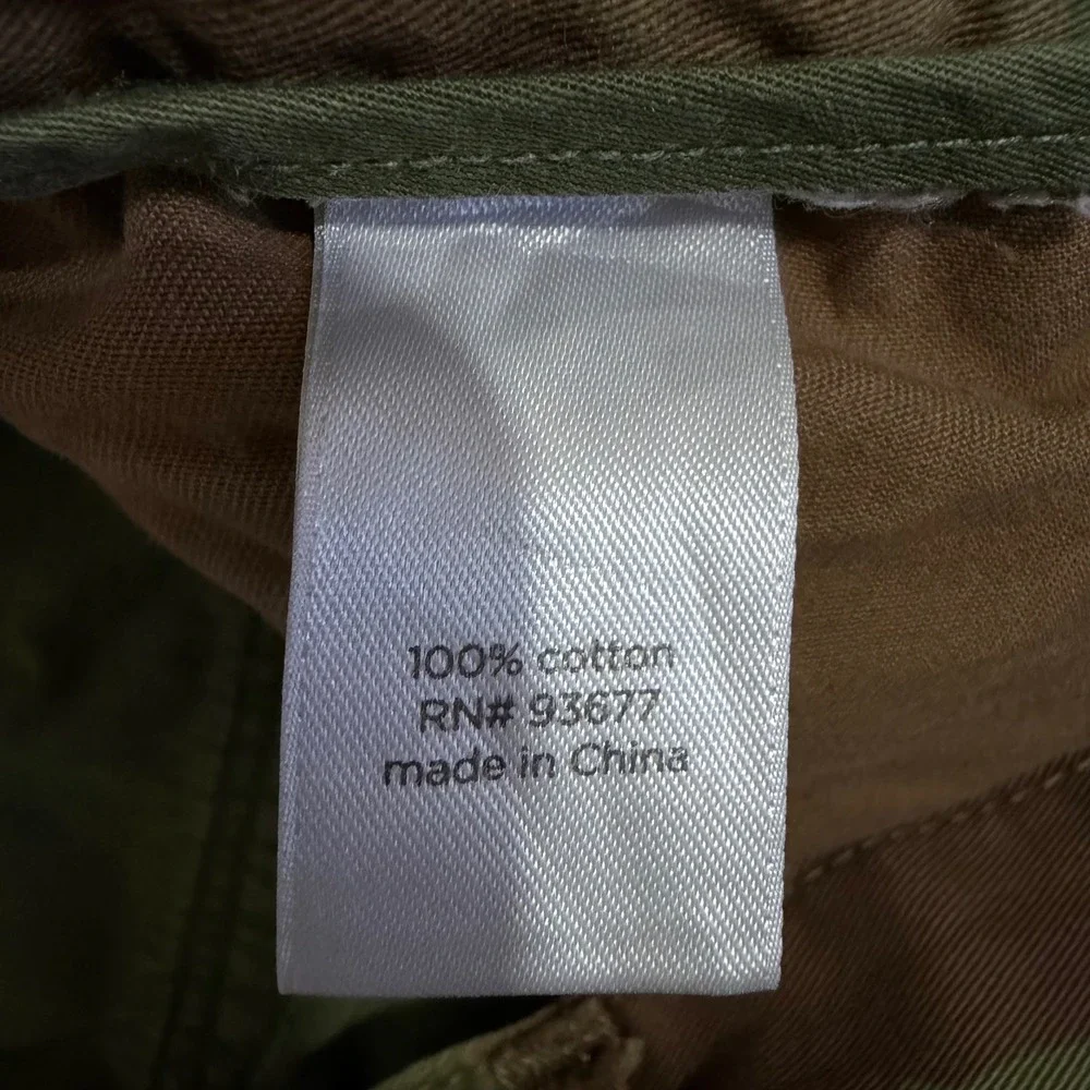 JCP Mens Woodland Camo Cargo Shorts Size 38 Green Brown 100% Cotton Tactical